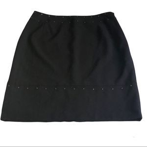 COVINGTON Black Studded Pencil Skirt